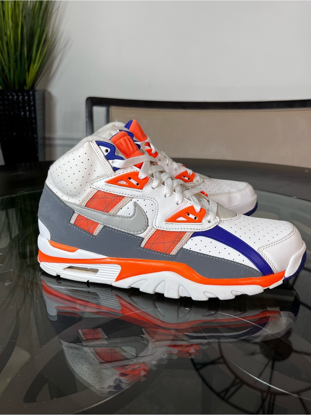 Nike Air Trainer SC High Top
"Auburn" White/Gray/ Orange/Blue Sz 10